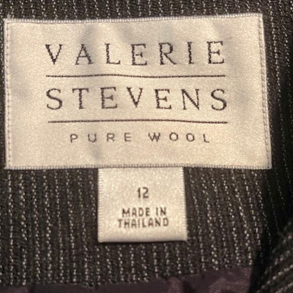 Valerie Stevens Doubler Breasted Pure Wool Pant Suit Women's Sz 12 Two-Piece Blk - Picture 8 of 16